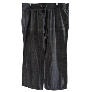 New York & Company Women's Velour Pants Gray, Size XL Petite, Cotton Blend Soft